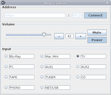 AmpControl main window